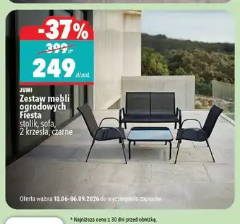 Zestaw mebli ogrodowych Jumi Fiesta czarny