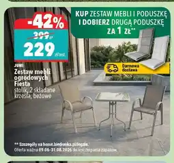 Biedronka Zestaw mebli ogrodowych Jumi Fiesta beżowy oferta
