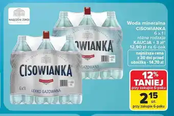 Carrefour Woda mineralna Cisowianka 6-pak oferta