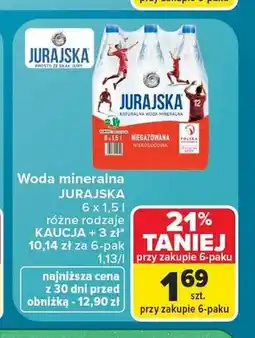 Carrefour Woda mineralna Jurajska 6-pak oferta