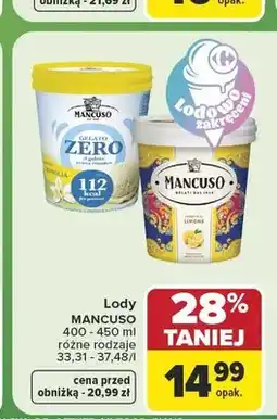 Carrefour Lody Mancuso Gelato Zero oferta
