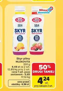 Carrefour Skyr pitny Mlekovita SBA owoce ogrodowe oferta
