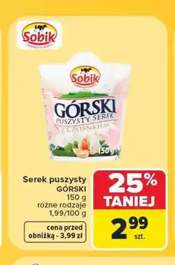Carrefour Serek puszysty Sobik Górski z czosnkiem oferta