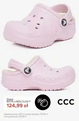 CCC Buty dziecięce Crocs Baya Lined Clog T oferta