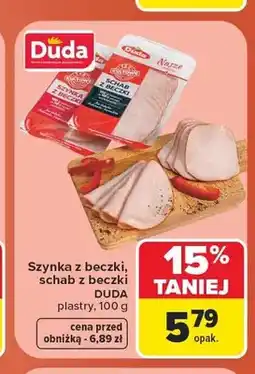 Carrefour Szynka z beczki Duda oferta
