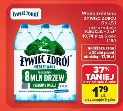 Carrefour Woda źródlana niegazowana Żywiec Zdrój 6-pak oferta