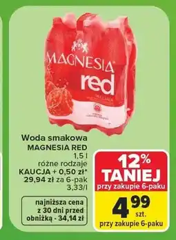 Carrefour Woda smakowa Magnesia Red Malina oferta