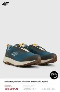 4F Niskie buty trailowe 4F IRONSTEP z membraną męskie oferta
