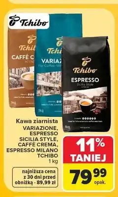 Carrefour Kawa ziarnista Tchibo Variazione oferta