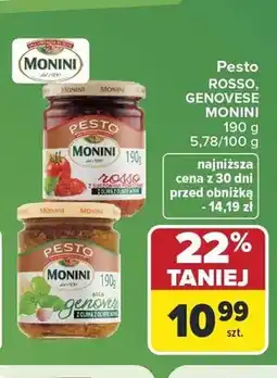 Carrefour Pesto Rosso Monini oferta