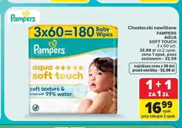 Carrefour Chusteczki nawilżane Pampers Aqua Soft Touch 3-pak oferta