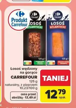 Carrefour Łosoś wędzony na gorąco z pieprzem Carrefour Classic oferta