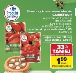 Carrefour Pomidory konserwowe całe Carrefour oferta