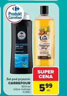 Carrefour Żel pod prysznic Carrefour Men Ice Power 2w1 oferta