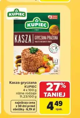 Carrefour Kasza gryczana prażona Kupiec 4-pak oferta
