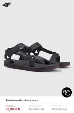 4F Sandały męskie 4F ciemny szary oferta