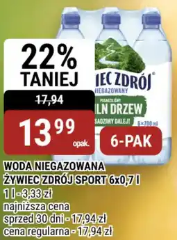 bi1 Woda niegazowana żywiec zdrój sport oferta