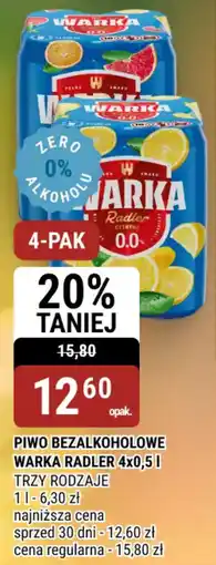 bi1 Piwo bezalkoholowe warka radler oferta