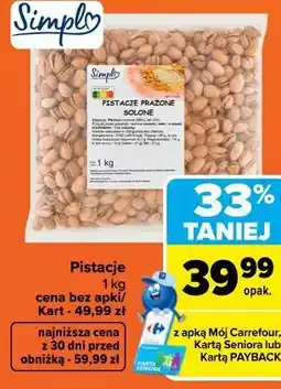 Carrefour Pistacje SIMPL oferta