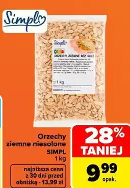 Carrefour Orzechy ziemne niesolone SIMPL oferta