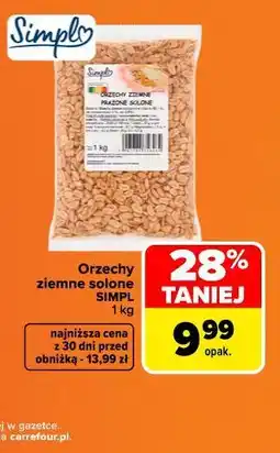 Carrefour Orzechy ziemne solone SIMPL oferta