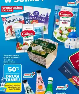 Carrefour Sery mozzarella, bufala, burrata Zottarella, Galbani oferta