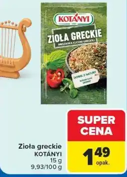 Carrefour Zioła greckie Kotányi oferta