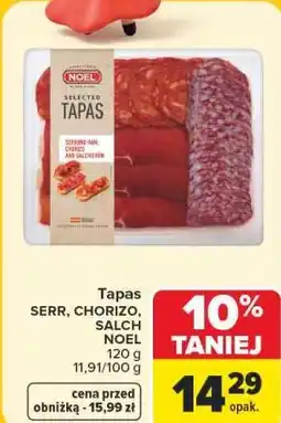Carrefour Tapas Serr, Chorizo, Salch Noel oferta