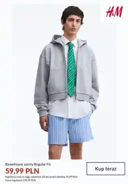 H&M Szorty bawełniane H&M Regular Fit oferta