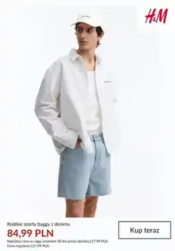 H&M Krótkie szorty baggy z denimu H&M oferta
