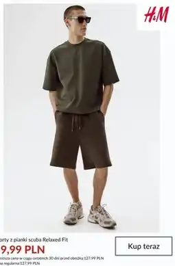 H&M Szorty z pianki scuba Relaxed Fit H&M oferta
