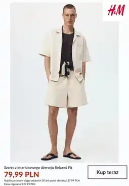 H&M Szorty z interlokowego dżerseju Relaxed Fit H&M oferta