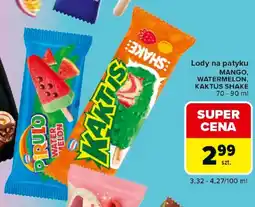 Carrefour Lody na patyku MANGO, WATERMELON, KAKTUS SHAKE oferta