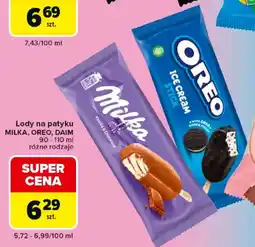 Carrefour Lody na patyku MILKA, OREO, DAIM oferta