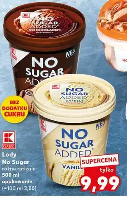 Kaufland K-Classic Lody No Sugar oferta