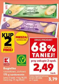Kaufland Classic Bagietka czosnkowa, ziołowa oferta