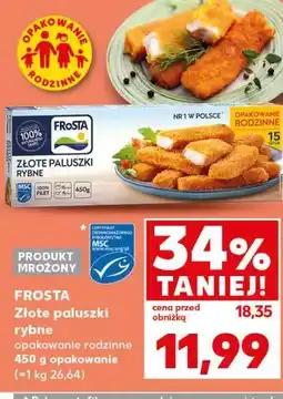 Kaufland Frosta Złote paluszki rybne opakowanie rodzinne oferta