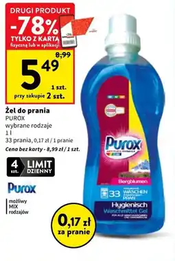 Intermarche Żel do prania PUROX oferta