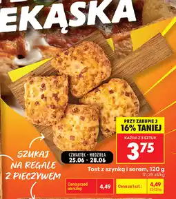 Biedronka Tost z szynką i serem oferta