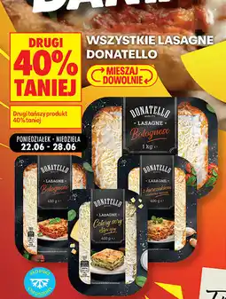 Biedronka Wszystkie lasagne Donatello oferta