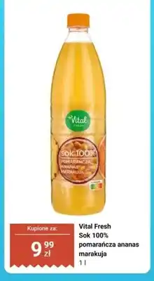 Biedronka Sok 100% pomarańcza ananas marakuja Vital Fresh oferta