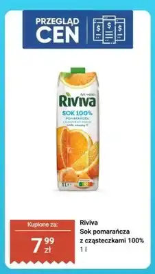 Biedronka Sok pomarańczowy Riviva z cząsteczkami 100% oferta