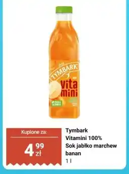 Biedronka Sok Tymbark Vitamini 100% jabłko marchew banan oferta