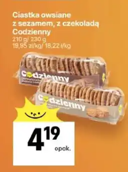 Delikatesy Centrum Ciastka owsiane z sezamem, z czekoladą Codzienny oferta