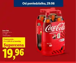 Lidl Napój gazowany Coca-Cola Original Taste 4-pak oferta