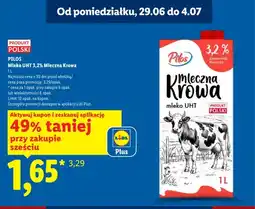 Lidl Mleko UHT 3,2% Mleczna Krowa Pilos oferta