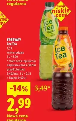 Lidl Ice Tea brzoskwiniowa Freeway oferta