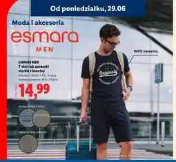 Lidl T-shirt męski z bawełny Esmara Men oferta