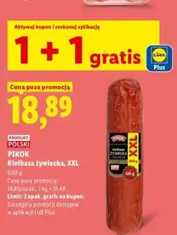 Lidl Kiełbasa żywiecka XXL Pikok oferta