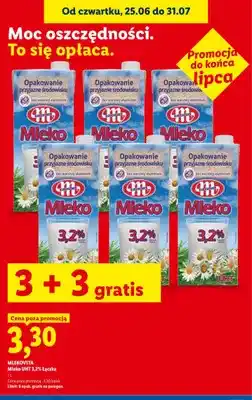 Lidl Mleko UHT 3,2% Mlekovita Łączka oferta